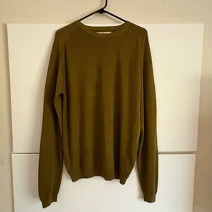 Tommy Bahama Men's Moss Green Silk Cotton Crewneck Sweater